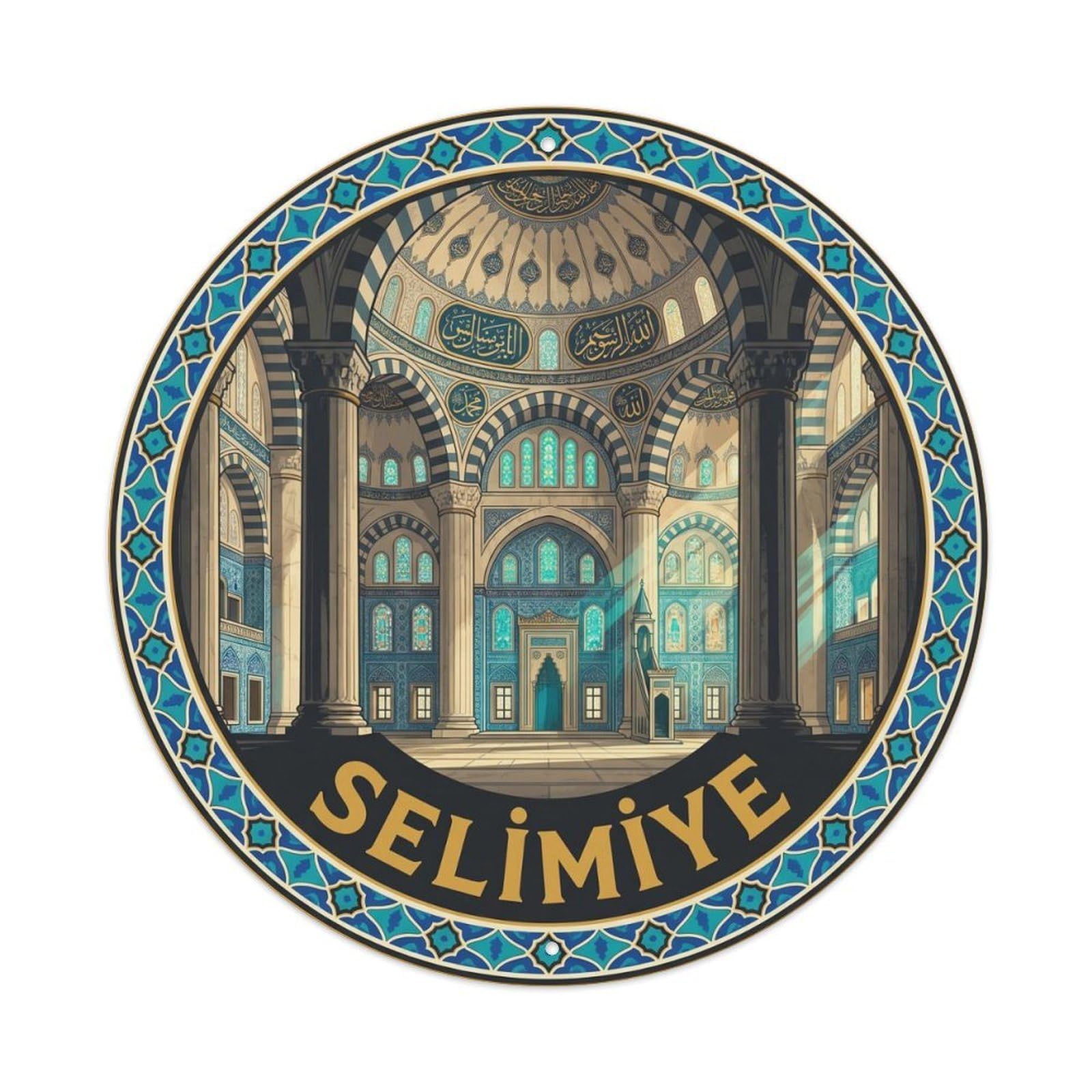 Edirne Selimiye Mosque Interior Turkish Sacred Classic Metal Tin Sign
