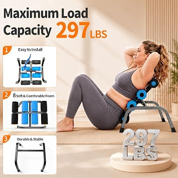 Mini Inversion Table, Spinal Decompression Table Rollers