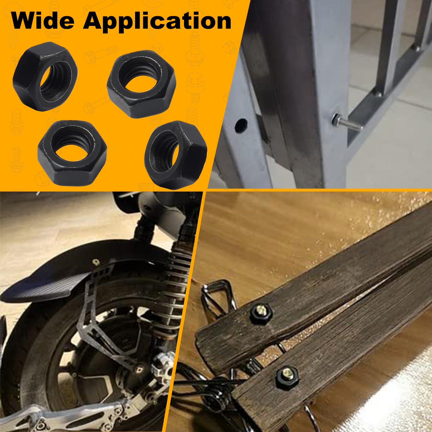 Amazon | M8-1.25 六角ナット 炭素鋼 黒酸化物 M8 x 1.25mm 六角