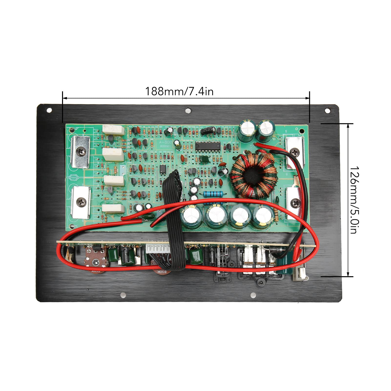 Amplificador Coche 12V 300W Mono Módulo Alta Potencia Sub 8-12 Pulgadas
