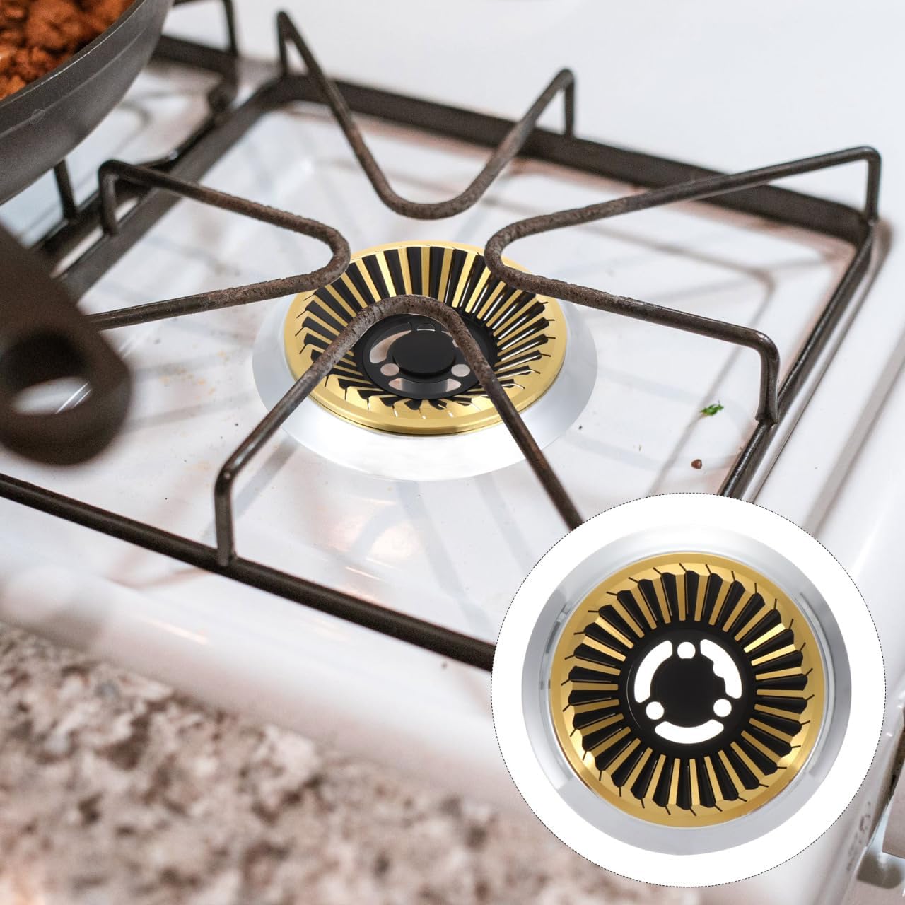 Hemoton 5.9 Inch Stainless Steel Flame Tamer for Gas Stove Burner Fire Distributor Simmer Plate Stove Top Burner Cover for Even Heat and Protection
