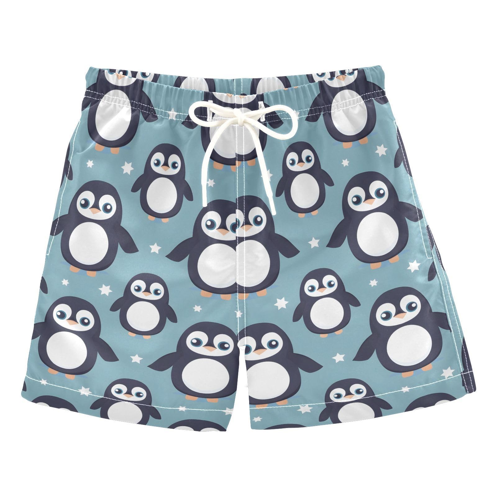 Cute Fat Penguin Boys Swim Trunks Toddler Shorts Swimwear Boardshorts Multicoloured