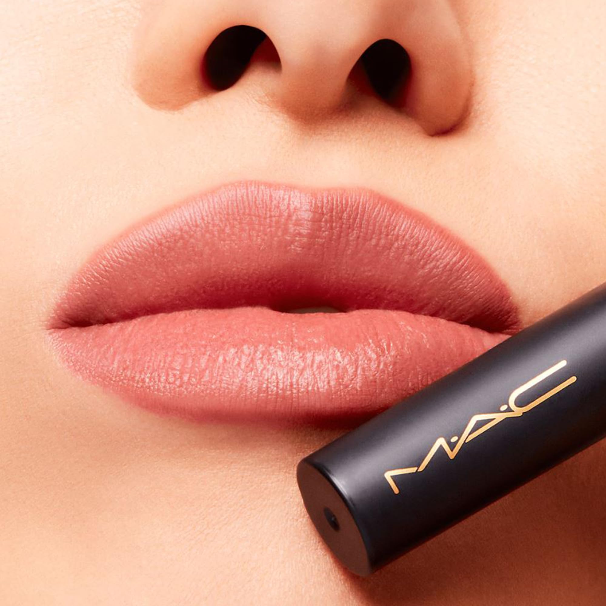 MAC, LIPSTICK POWDER KISS VELVET BLUR SLIM STICK - OVER THE TAUPE, 2GM/.07OZ