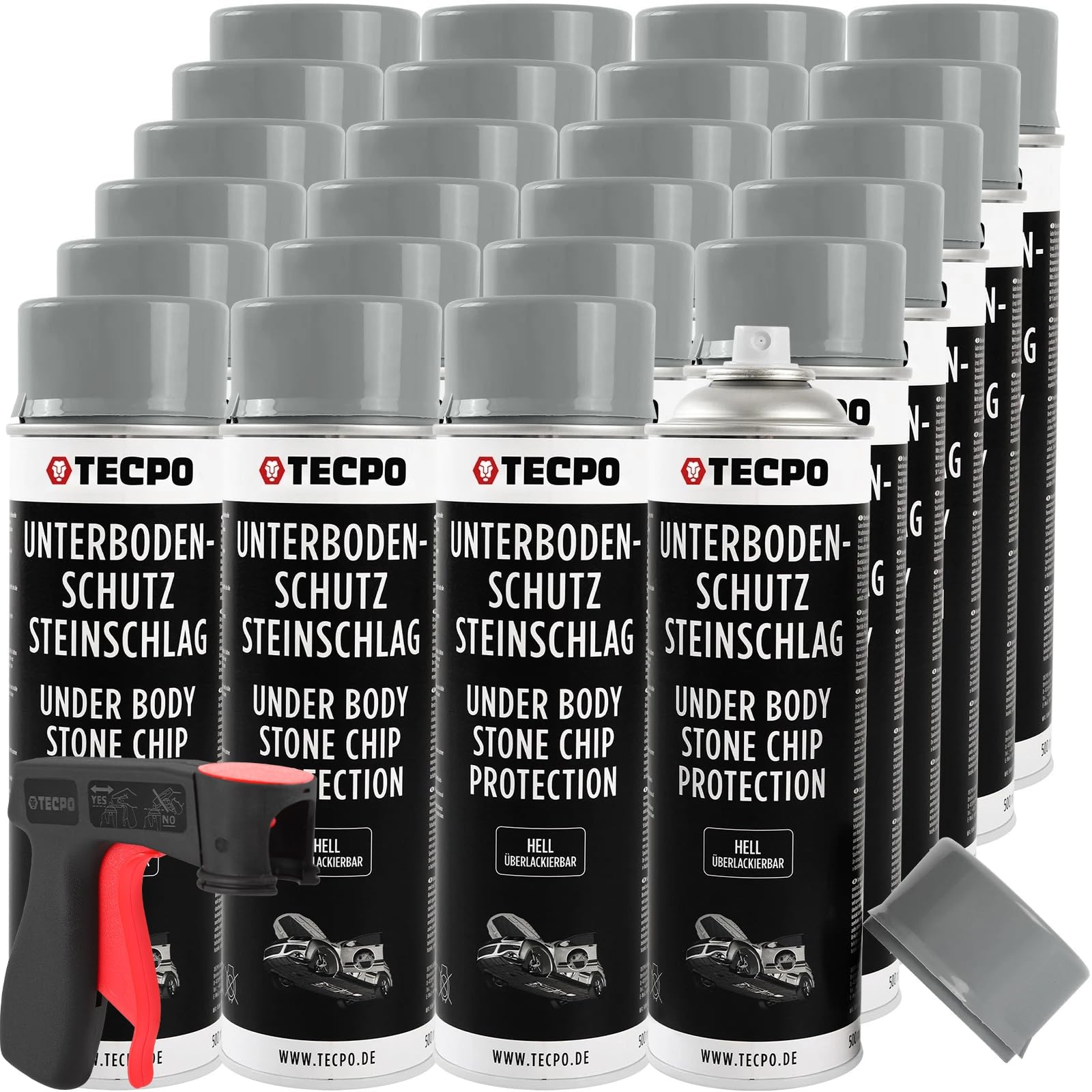 Protezione per sottoscocca chiara, 24 x 500 ml + manico
