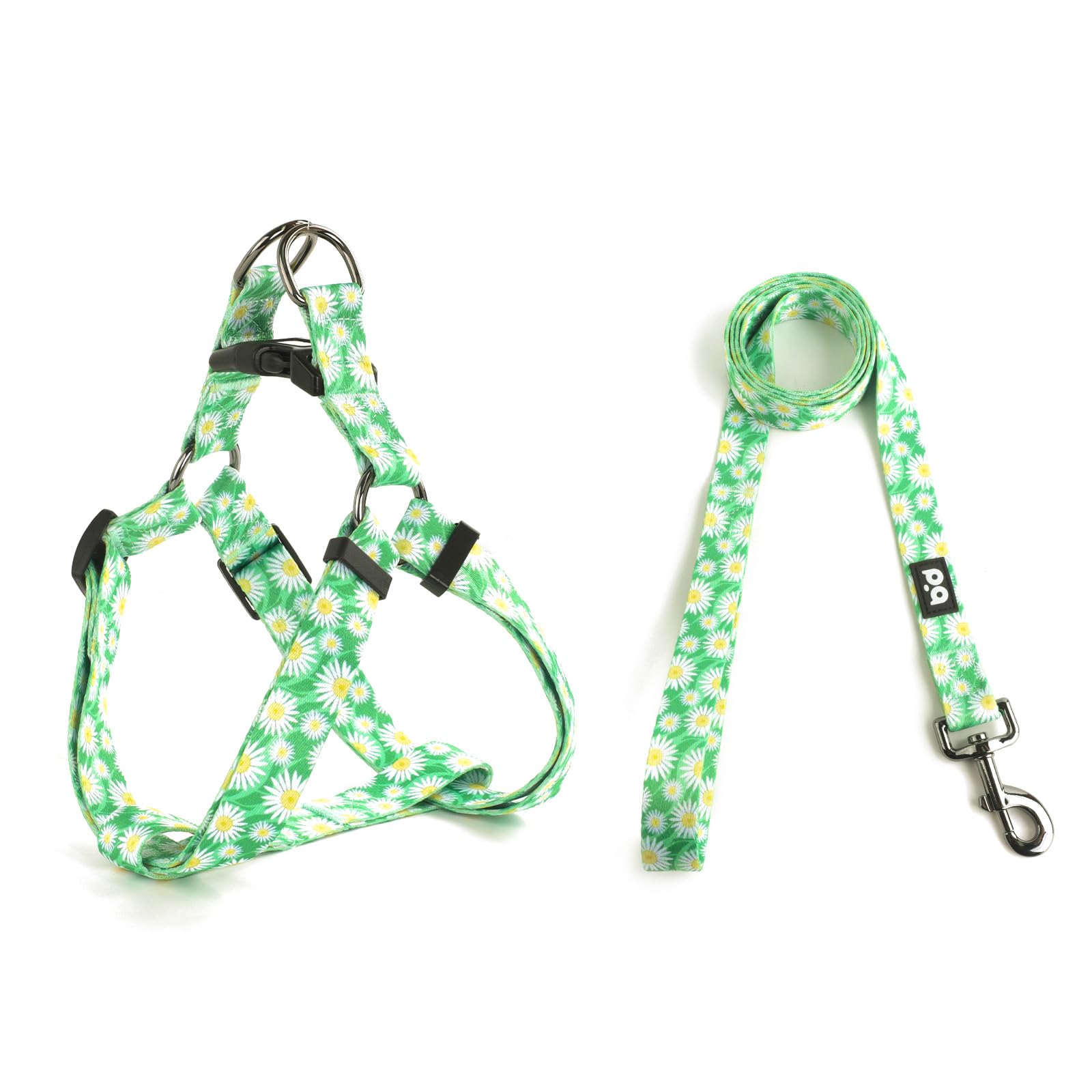 QQPETS Dog Harness Leash Set Adjustable Heavy Duty No Pull Halter Harnesses for Small Medium Large Breed Dogs Back Clip Anti-Twist Perfect for Walking