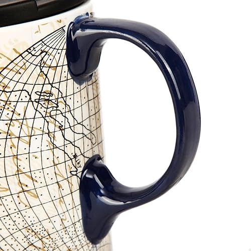 Miniatura 7 de Topadorn Taza de viaje de cerámica y taza de café 17 oz. con mango y caja de color, Starstruck