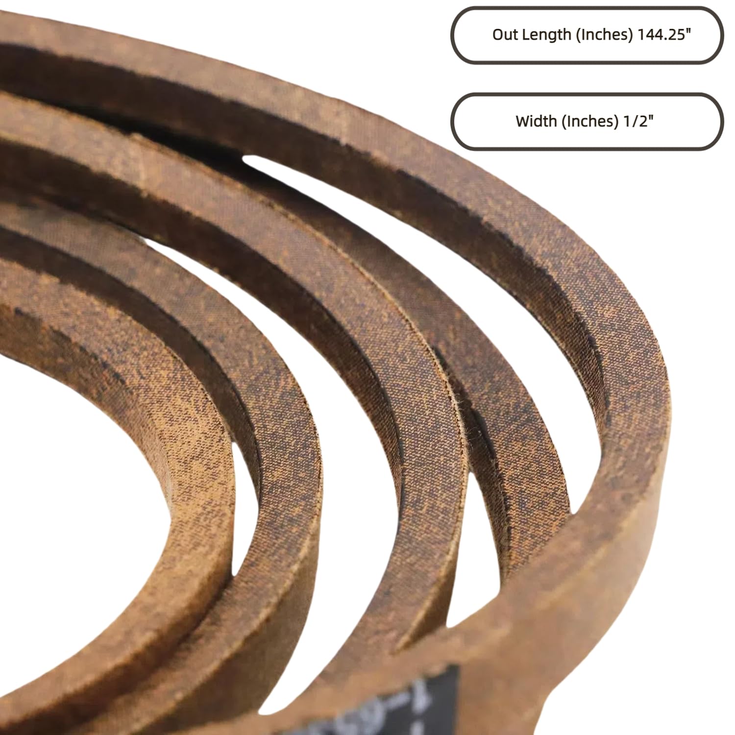 Deck Replacement Belt 1/2" X 144.25" for John Deere M151649, GX10063, M150960, LT166 LT180 LT190 Lawn Tractors with 48" Decks