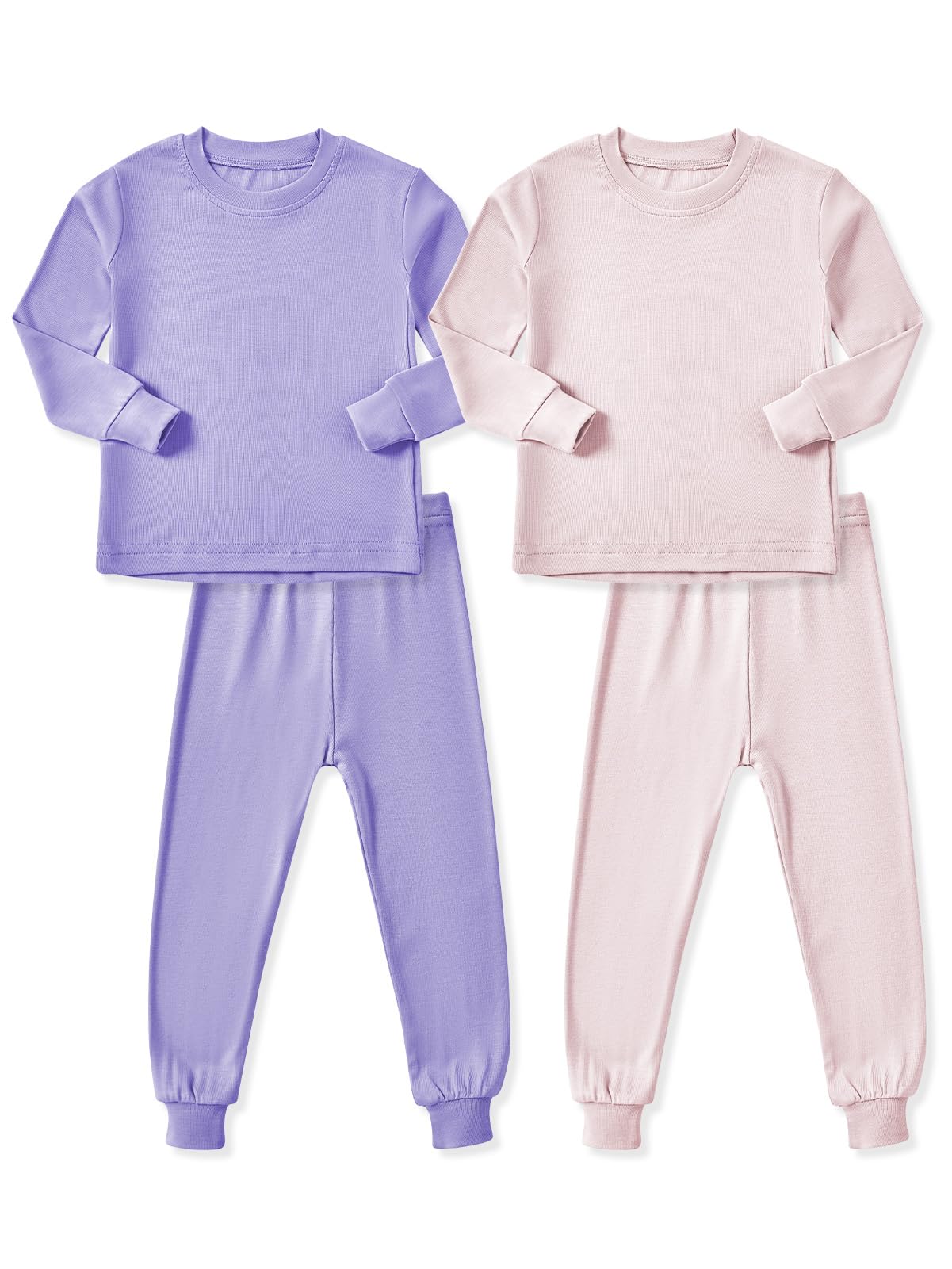 HAPIU Rayon from Bamboo Toddler Pajamas Set, Pjs Baby Kids Girls Boys