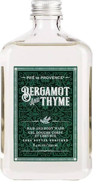 Pre de Provence Bergamot & Thyme Men's Fragrance Collection, Hair & Body Wash, 250 ML
