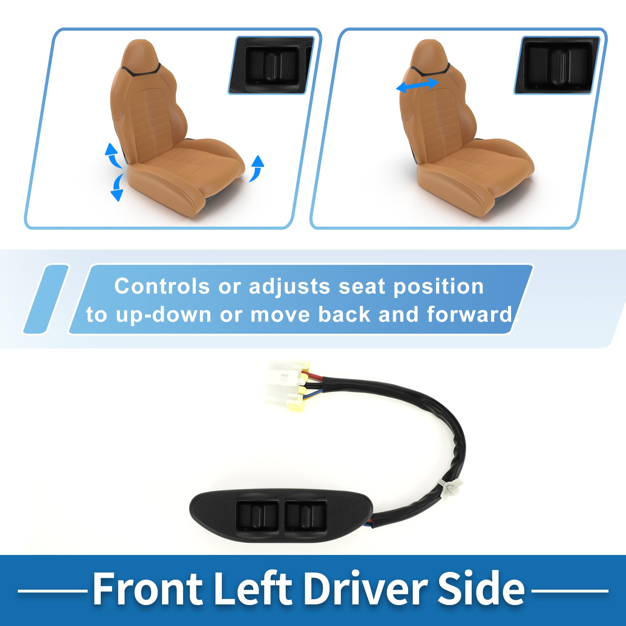 A ABSOPRO Interruptor De Asiento Eléctrico No. 87066-Cd001 Ajuste De Reclinación Interruptor Reclinable Para Nissan 350Z 3.5L V6 En Base Convertible 2004-2006