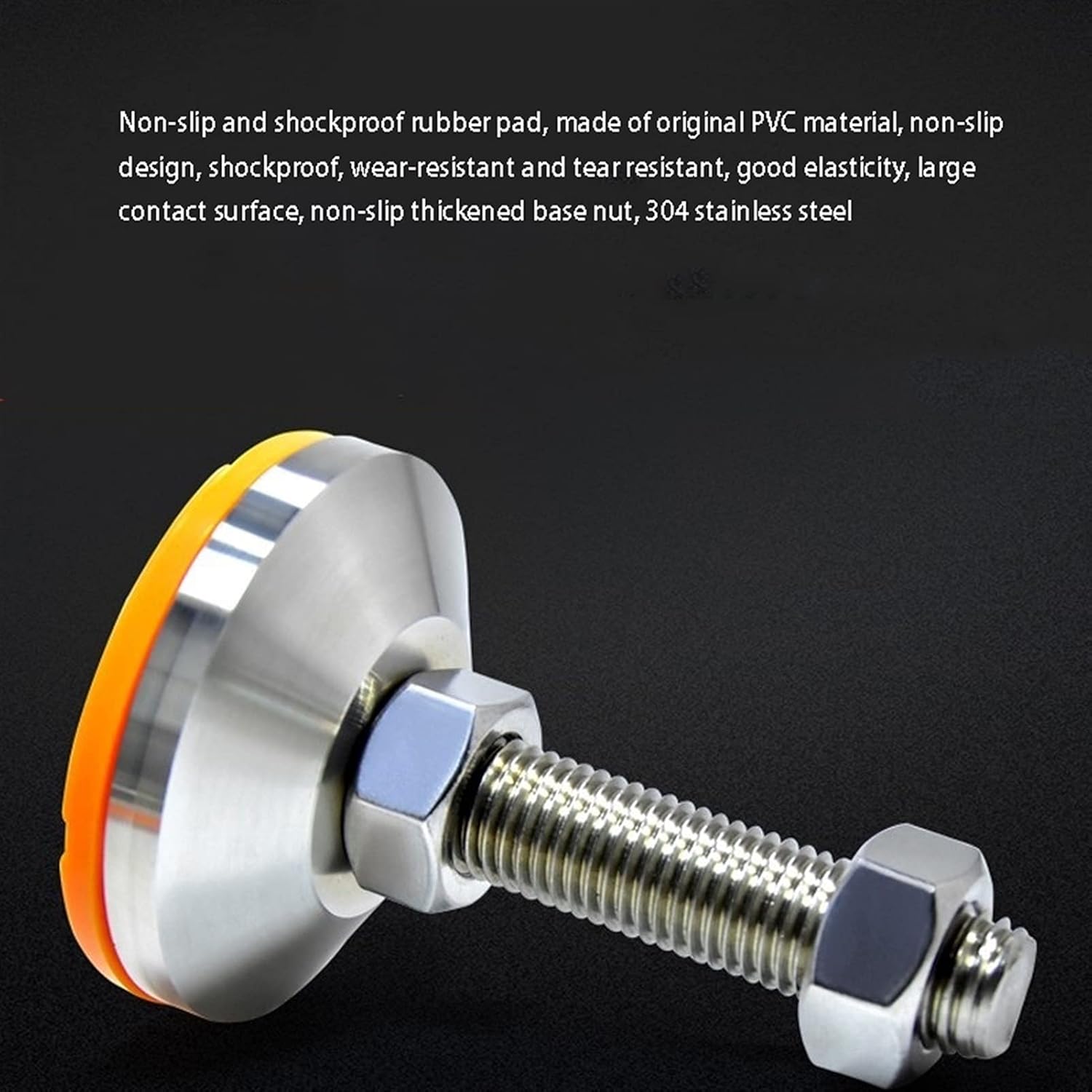 KETTEL Heavy-Duty Leveling Furniture Legs, M12 Thread, Thick Base Nuts, Non-Slip Foot Pads, Suitable for Furniture, Machinery, Workbenches (Color : 8PCS, Size : D80M12*80)