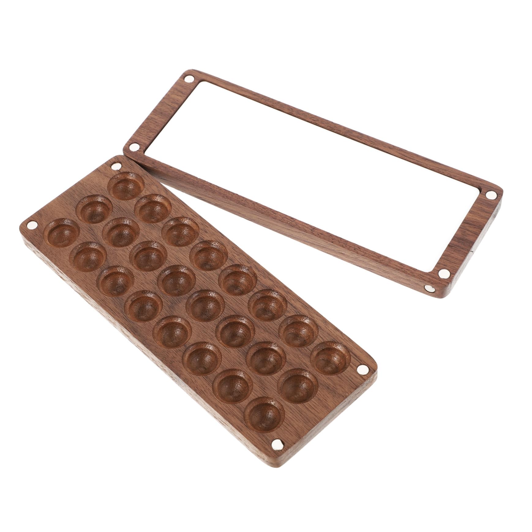 EXCEART Paleta De Madera Porta Acuarela Pequeño Caja De Paleta De Colores De Madera Caja De Pintura Acrílica Estuche De Pintura De Viaje Caja De Pintura Al Óleo Niño Caja Vacia Mezcla
