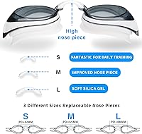 Vista 2 de Seago Gafas de natación para miopía Gafas de natación antiempañamiento con protección UV, adecuadas para hombres, mujeres, jóvenes y juniors