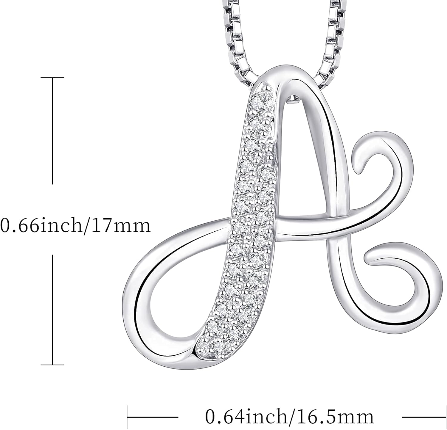 STARCHENIE Initial Necklace for Women 925 Sterling Silver Letter A-Z Pendant 26 Alphabet Jewelry - Image 5