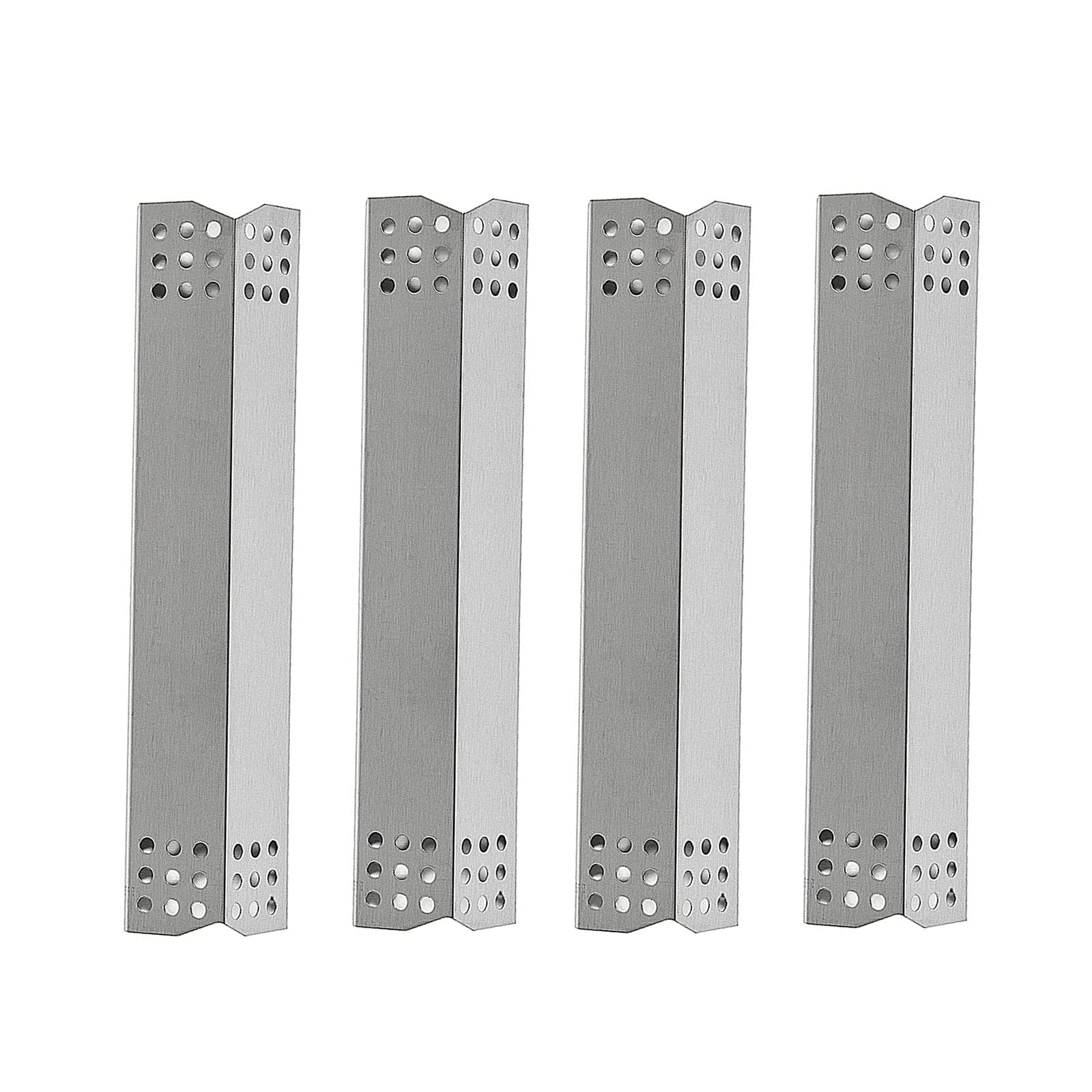 GriHero Stainless Steel BBQ Barbecue Grill Heat Plates, Flavorizer Bars, Outdoor Replacement Parts Compatible with Charbroil 466242014, Nexgrill 720-0830H, Master 720-0697, Sunbeam etc (4 PACK)