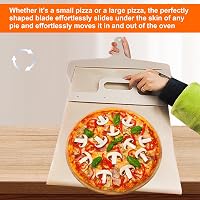 gxwcyi Csúsztatható Pizzalapát 30x39,8 cm - Tapadásmentes Felületű Pizza Slider, Mosogatógépben Mosható, Otthoni Pizzasütéshez 7