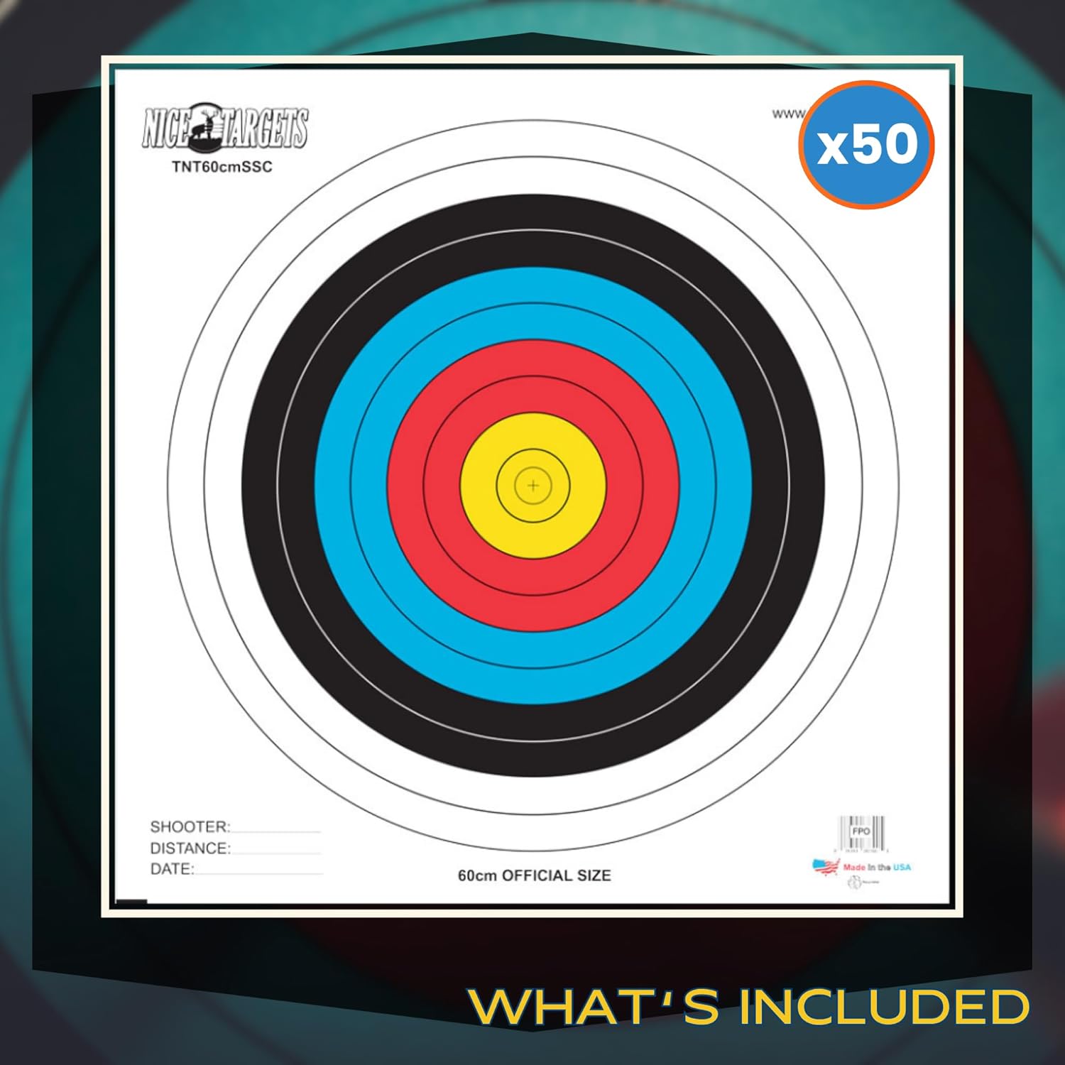 60CM/80CM School Spot Archery Target, Shooting Targets for Bow Archery, All Weather Target for Indoor Outdoor Practice, School Practice, Targets for Shooting Range, Made in USA