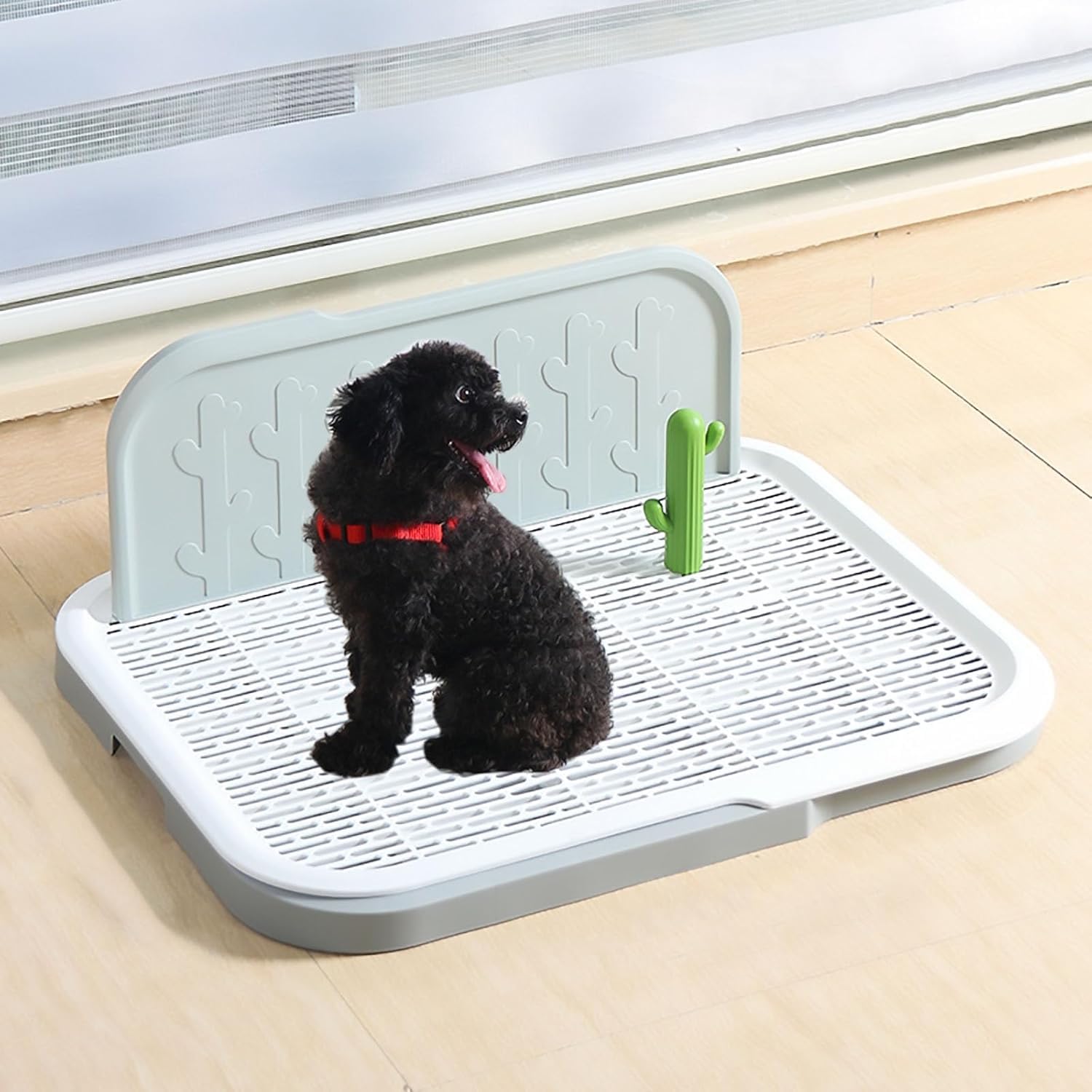 Emily Pets Indoor Dog Potty Trainer Tray – Reusable Pet Toilet with Detachable Grid & Wall Guard for Puppies and Small Dogs-image-7
