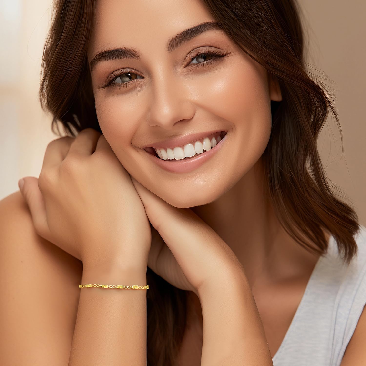 CDE 925 Sterling Silver Birthstone Bracelets for Women， Dainty Simple Link Charm Infinity Tennis Bracelet Birthday Anniversary Valentine's Mother's Day Gifts for Mom Wife Her, Chain Length 6.7”+1.6”