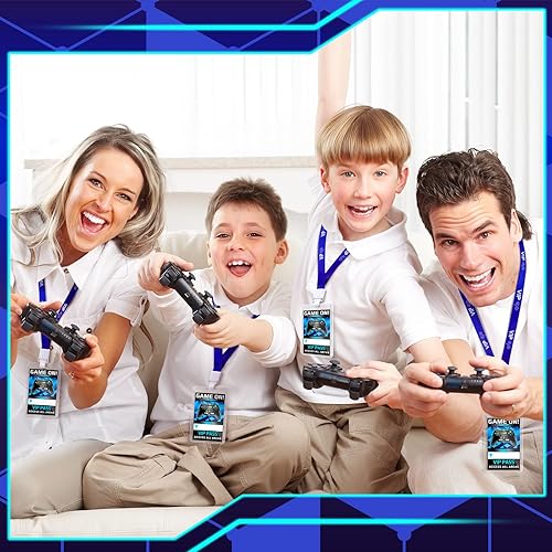Miniatura 7 de Juego de 16 boletos de video juego de video para juegos VIP Pass, regalos de fiesta de videojuegos, soporte para boletos para fiesta de jugadores,