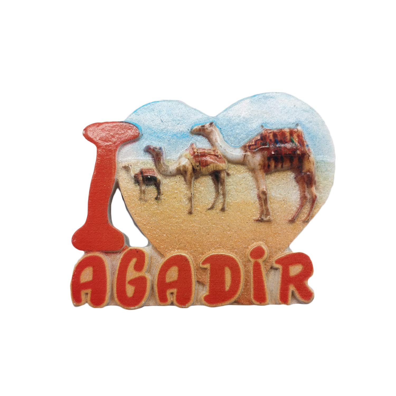 Wedarego Agadir Morocco 3D Refrigerator Magnet Tourist Travel Souvenirs Handmade Resin Craft Magnetic Stickers Home Kitchen Decoration Fridge Magnet Collection Gift
