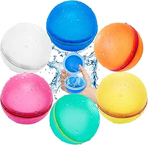 Wasserbomben Wiederverwendbar Mit Magnet - 6er Set Pool Spielzeug Für Sommer