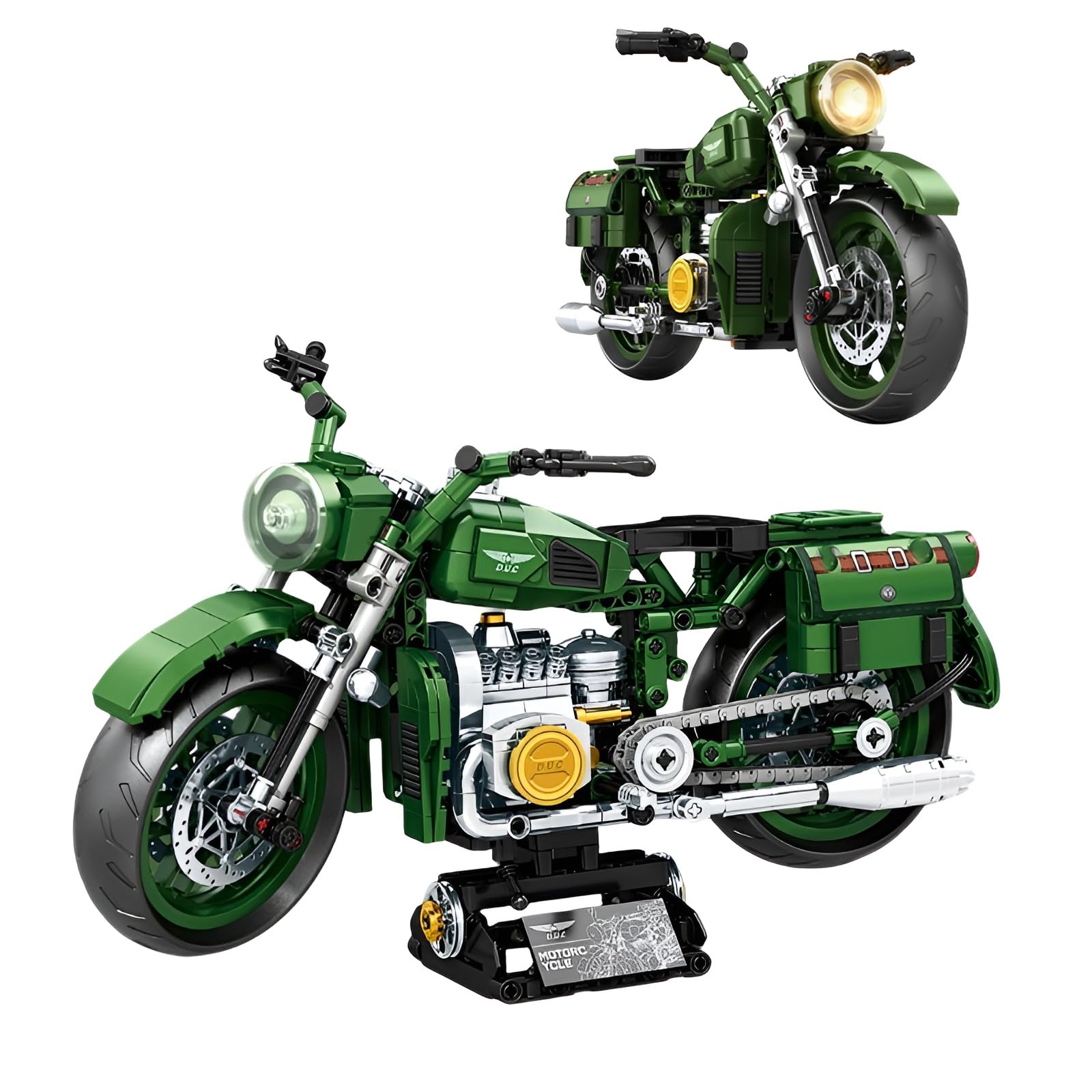 QuirkQuest Sports Motorcycle Building Blocks Kit, 815PCS Technick Vehicle Motorbike Model Toys, Race Car Bike Building Bricks Set, Ideas Gifts for Boys Teens Adults(K2272) — image 1