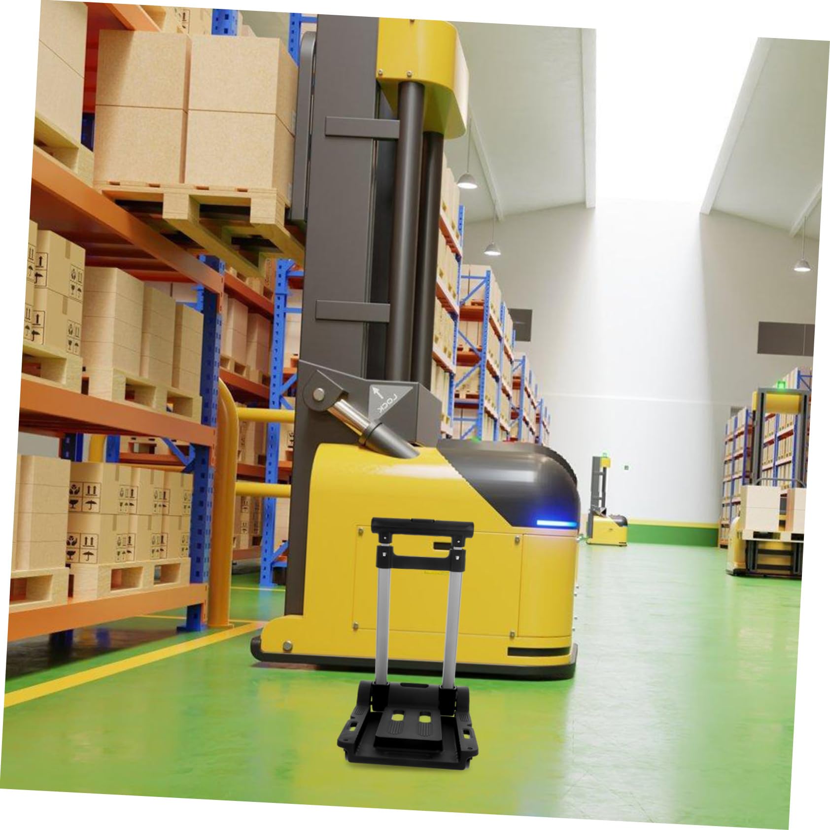Carro plegable multifuncional, material duradero, ruedas omnidireccionales, carrito compacto para mudanzas de compras y transporte de materiales, carro utilitario versátil