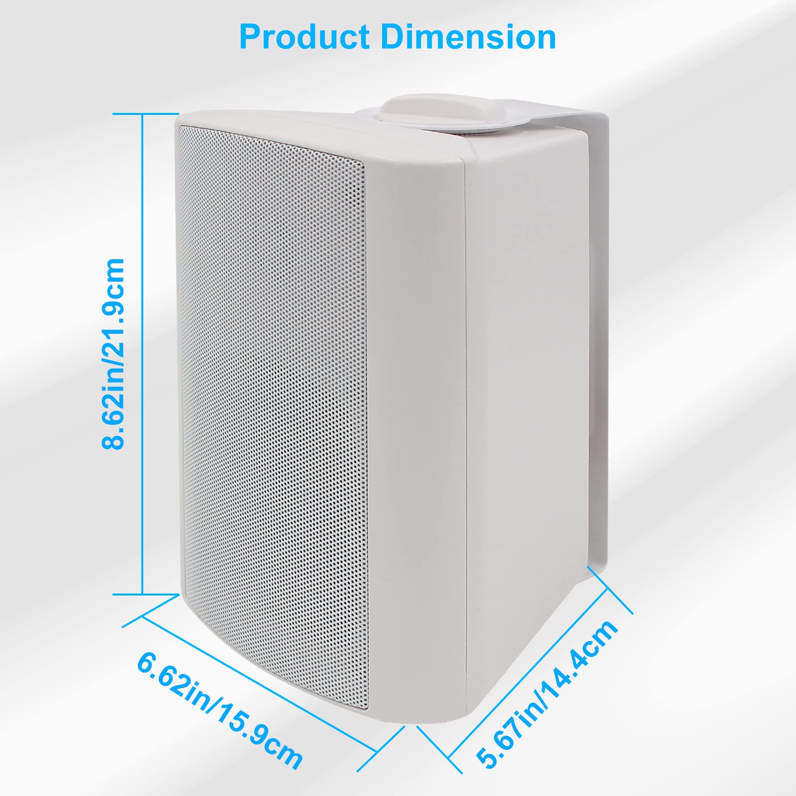 Herdio 4 Inches Indoor Outdoor Speakers Waterproof Patio Deck Wall