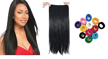 Verbier Invisible Clip 5 Clip Straight Volumizer Extension For Women And Girls Brown