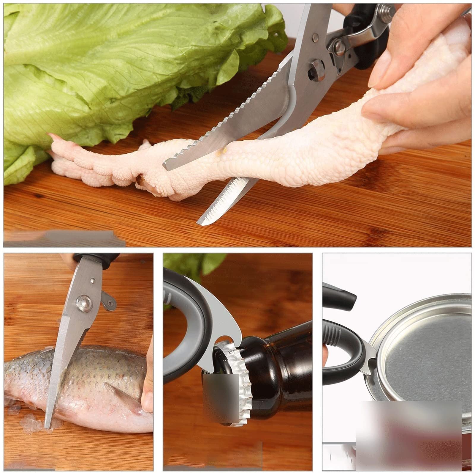 Forbici da Cucina Forbici da Cucina Forbici da Cucina Pesanti Forbici per Alimenti Forbici Multiuso Forbici a Molla in Acciaio Inossidabile Forbici per Carne
