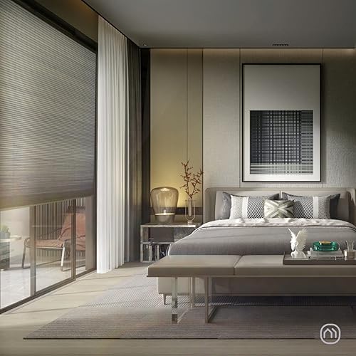 Miniatura 5 de MOOD Persianas celulares personalizadas  El lujo cumple con la función  Inalámbrico  Celdas de panal de abeja filtrantes de luz  Tamaño