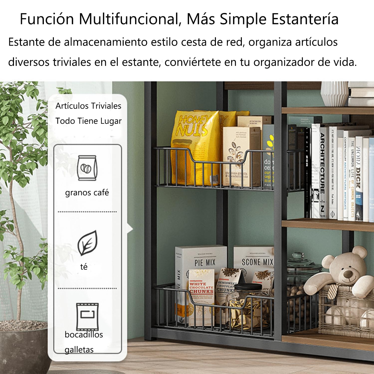 Dosp Rack Repisas Flotantes De Pared DOSP Librero Industrial Organizador 4 ...