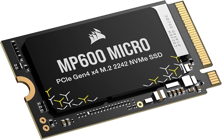 Corsair MP600 Micro 2TB NVMe PCIe 4.0 M.2 2242 SSD for Legion Go and Thin Laptops