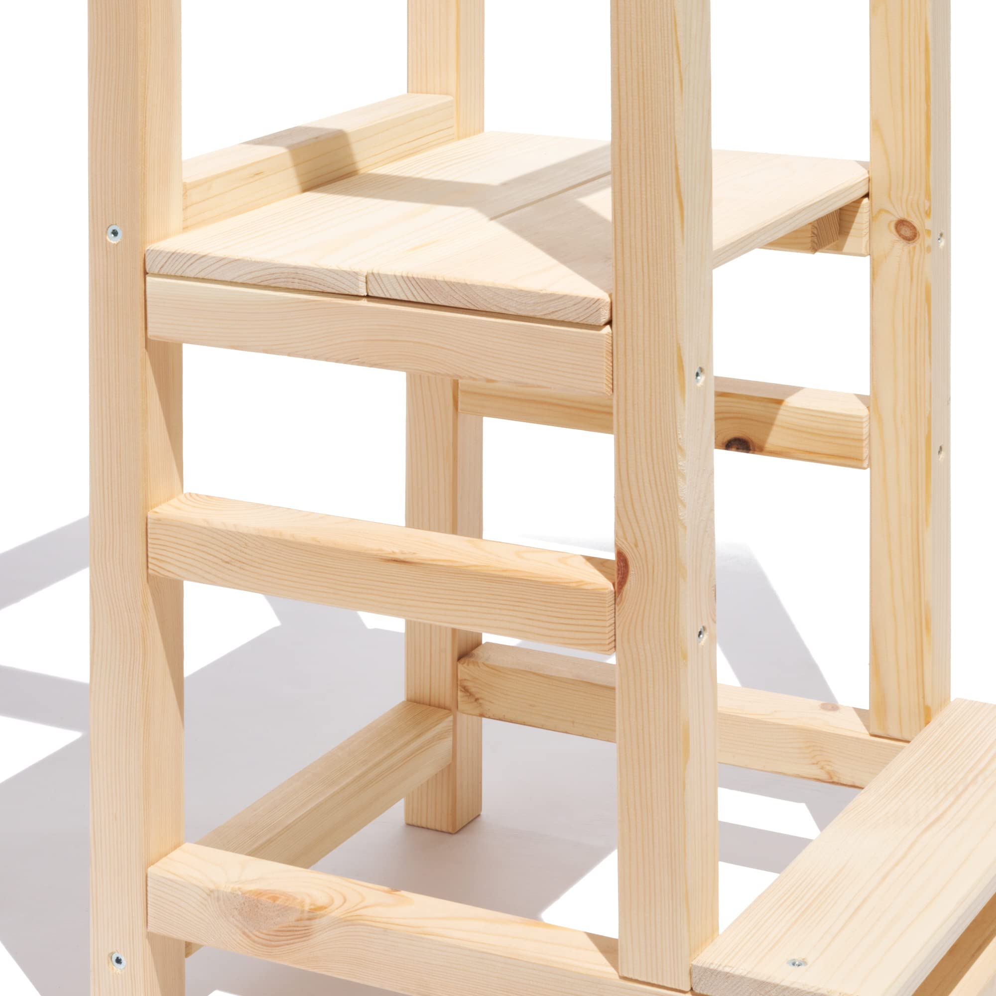 Lernturm für Kinder Küchenhelferturm Lernstuhl Fi-1 Kinderstuhl Küche Kitchen Helper Schemel Kinderhocker Montessori Küchenturm Möbel Lerntower, 90cm