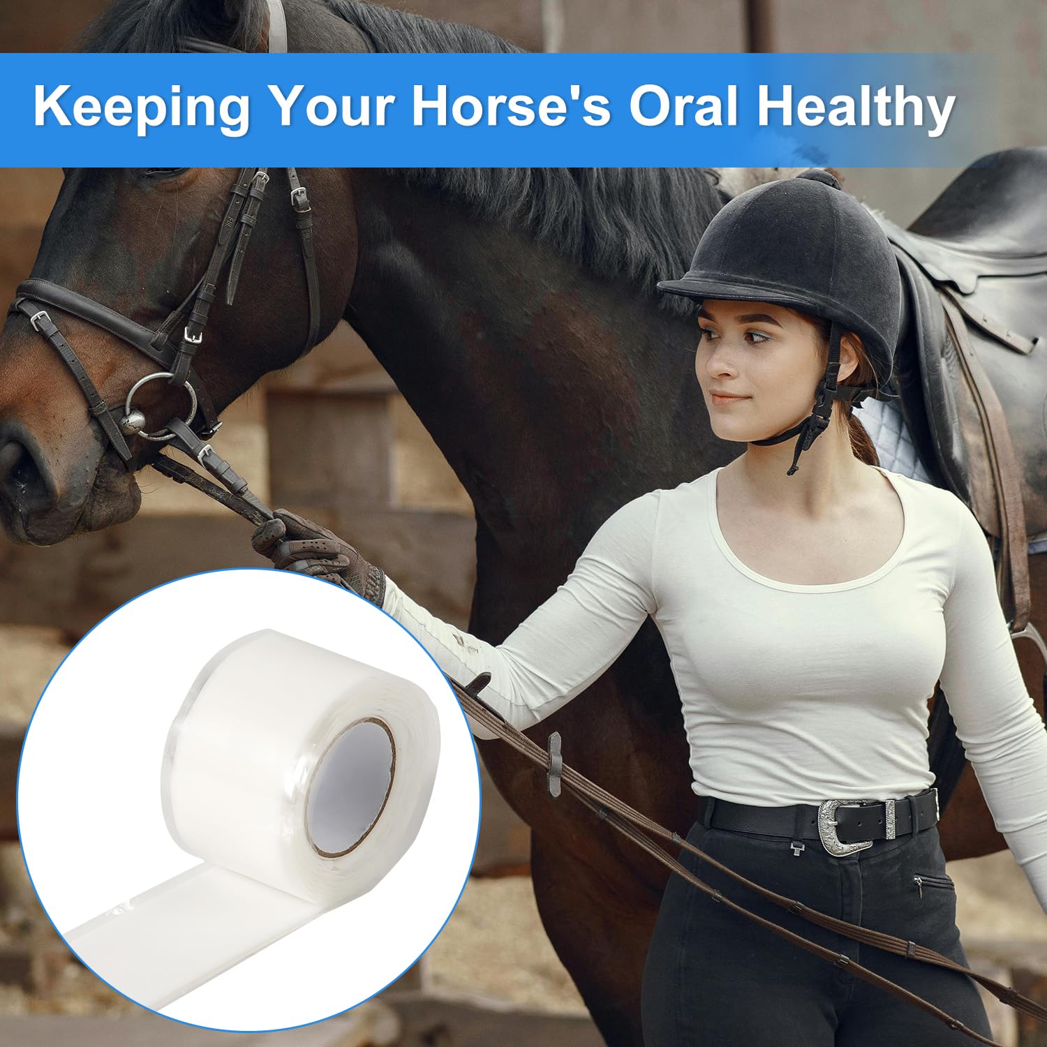 Bit Protector Blocked Toilet JSNKJL Horse Bit Wrap Tape, Silicone Horse Bit Protector ...