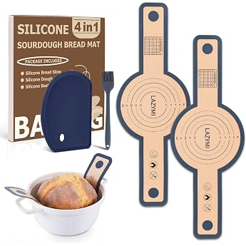 Silicone Baking Mat Bread for Dutch Oven Baking Pack of 2 Silicone Bread Sling