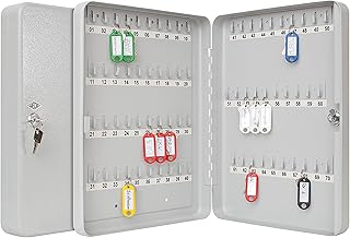 WEDO Schlüsselschrank 70 Schlüssel – kompakte Schlüsselbox aus pulverbeschichtetem Stahl, platzsparend & sicher – inkl. Sicherheitsschloss, 2 Schlüssel + Wandmontage Set