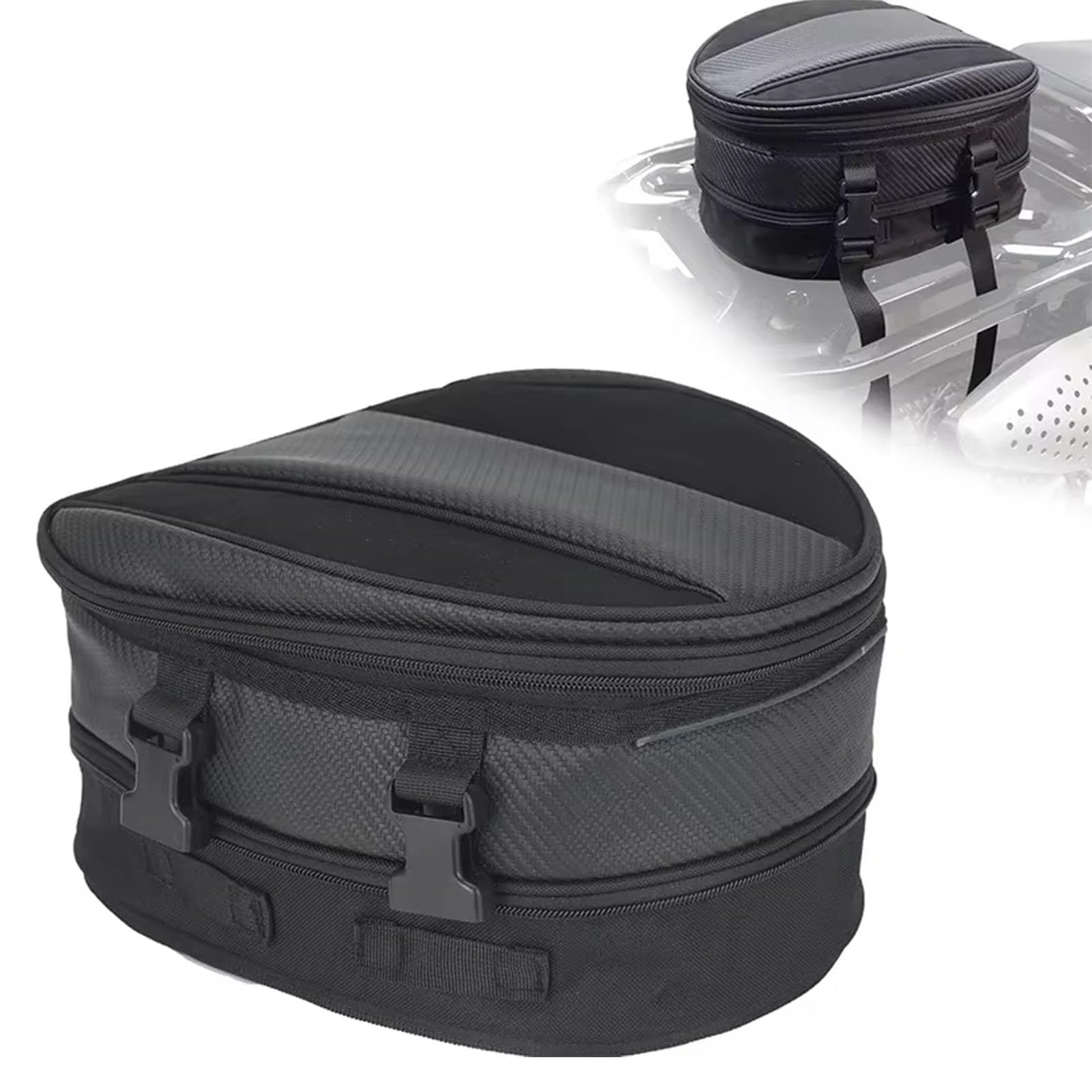 Erweiterbare Motorrad-Heckgepäcktasche, Stilvoll, Wasserdicht, 7,5–10 L Fassungsvermögen für Motorrad-Enthusiasten