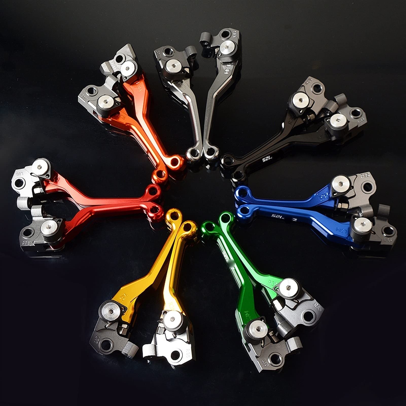 Freno Leva Della Frizione Del Freno In Alluminio CNC Maniglia Motocross Accessori Moto Per Y-amaha DT125 1987 1988 1989 1990 1991 1992 1993 1994-2005 DT 125 D T Pivot Pit Dirt Bike ( Color : 1 UK )
