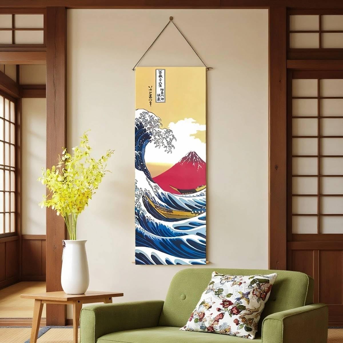 Amazon.com: Japanese Scroll Oriental Wall Art Decor, Long Vertical