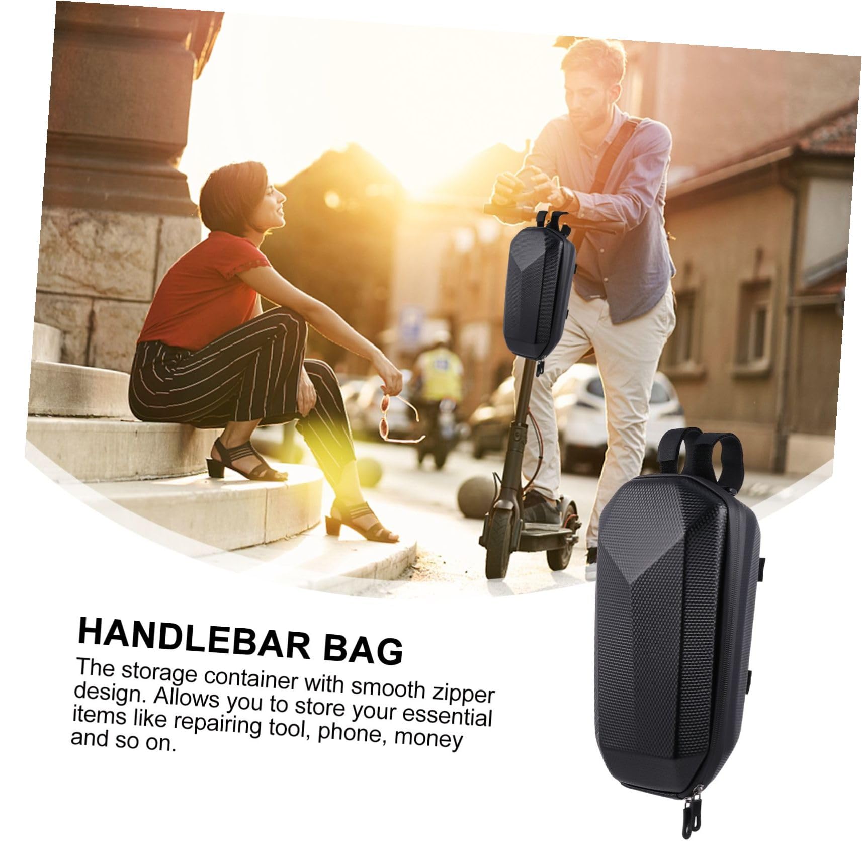 ABOOFAN wasserdichte Lenkertasche für Roller und Fahrrad Aufbewahrungstasche aus Hochwertigem Material Sicher und Langlebig Platz für Utensilien Kleine Tasche Verwendbar
