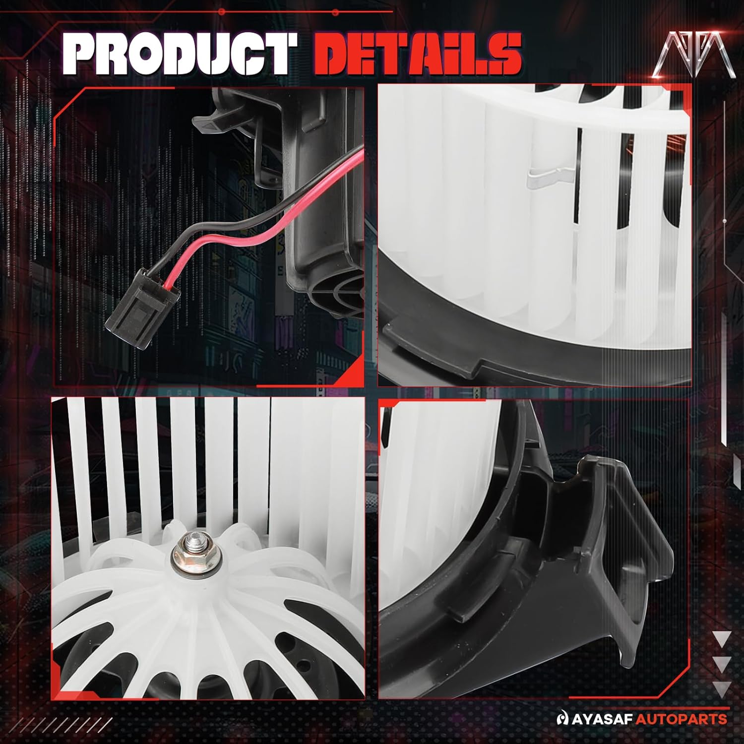 MAYASAF ‎700277 HVAC Blower Motor Assembly fit for Benz C180~C400/E200~E550/GLK250~GLK350/E63 AMG(S)/C63 AMG(S)