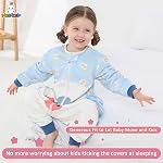 MICHLEY Baby Sleeping Bag Sack Long Sleeve with Feet Winter Swaddle Wearable Blanket for Boys Girls