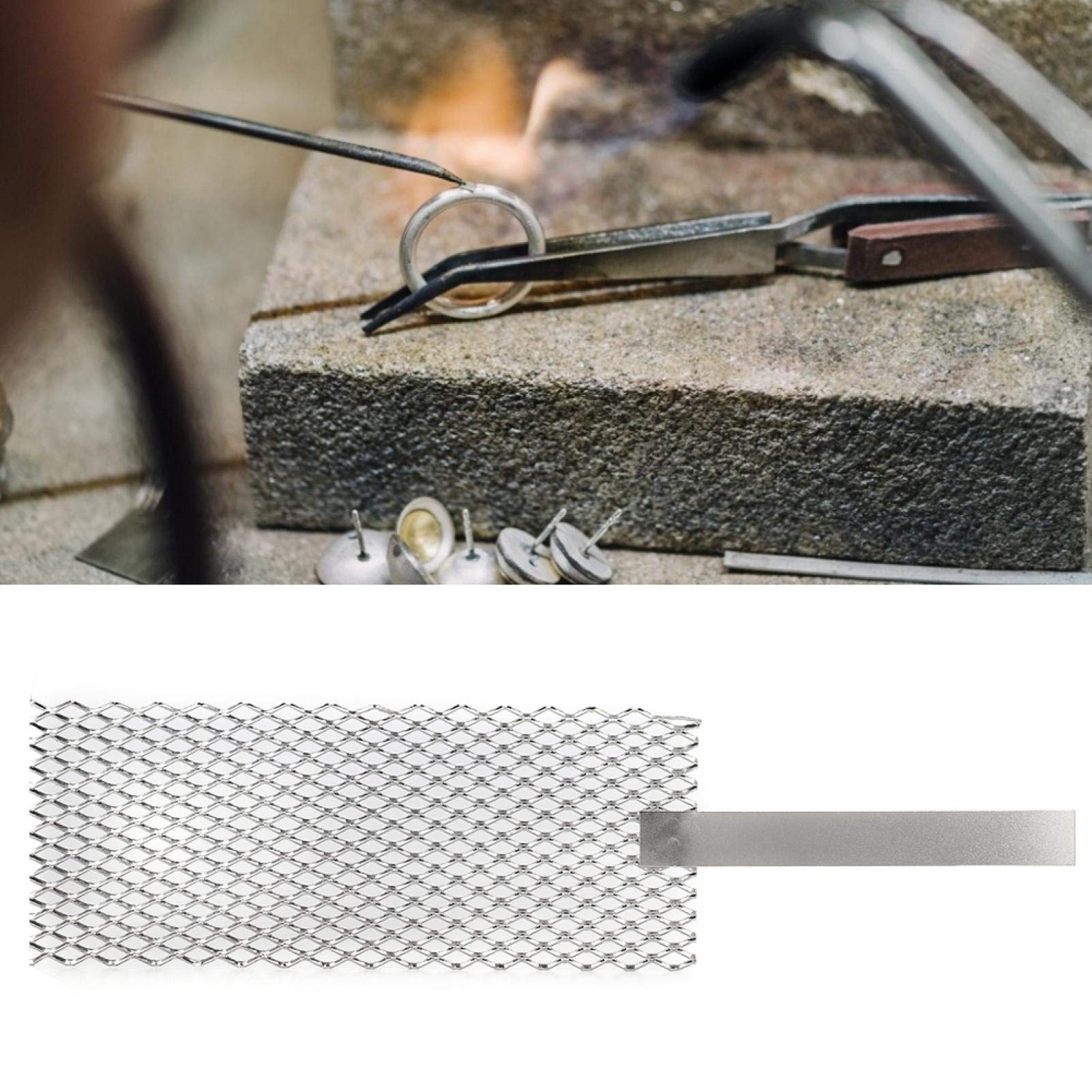 Outil titanique de fabrication de bijoux de maille titanique platiné avec la poignée, pièces d'outil de bijoutier de placeur de placage de bijoux de placage de rhodium d'anode (B