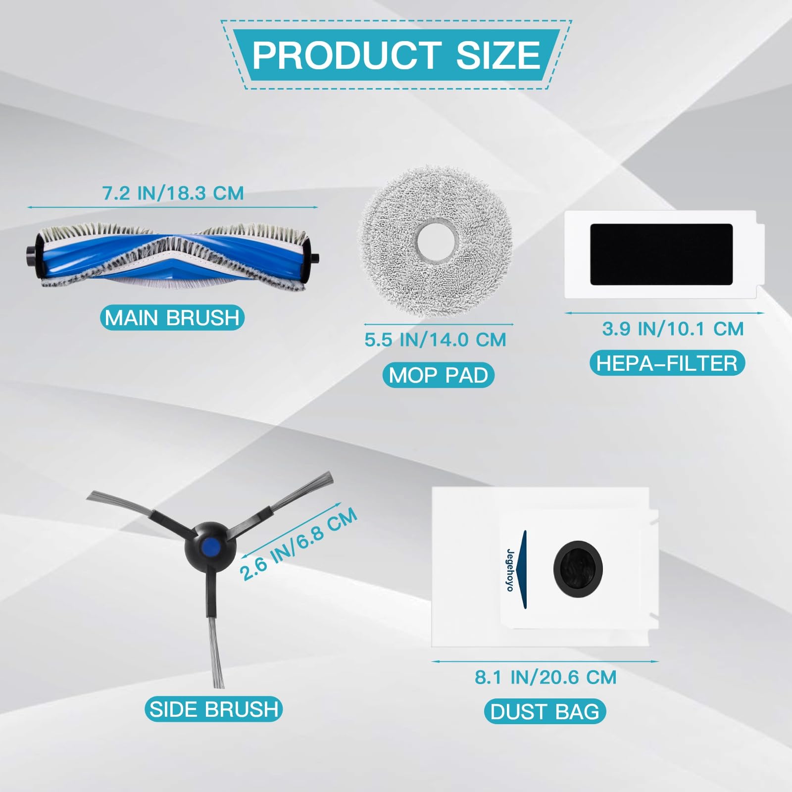 Kit 20pz Accessori ricambio Robot aspirapolvere Ecovacs DEEBOT N30 PRO OMNI Ecc