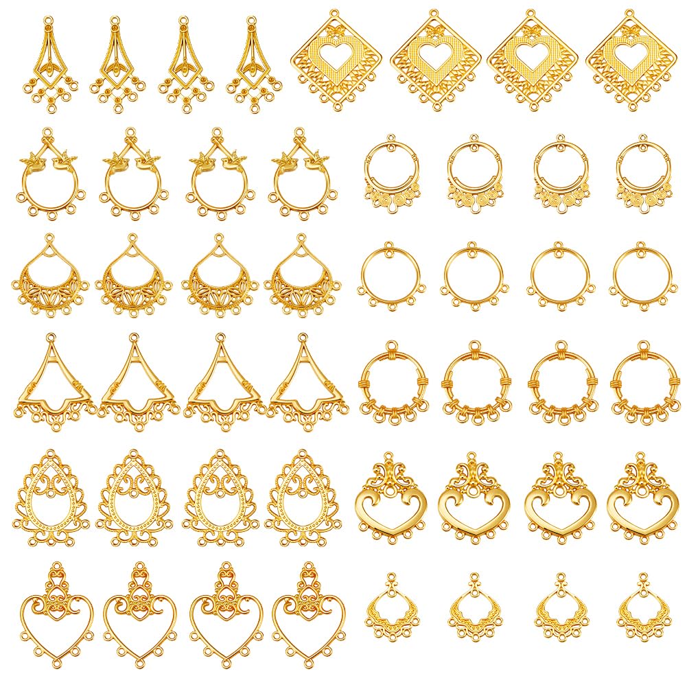 Pendentifs boucles d'oreilles créoles en filigrane doré au design ciselé de style tibétain