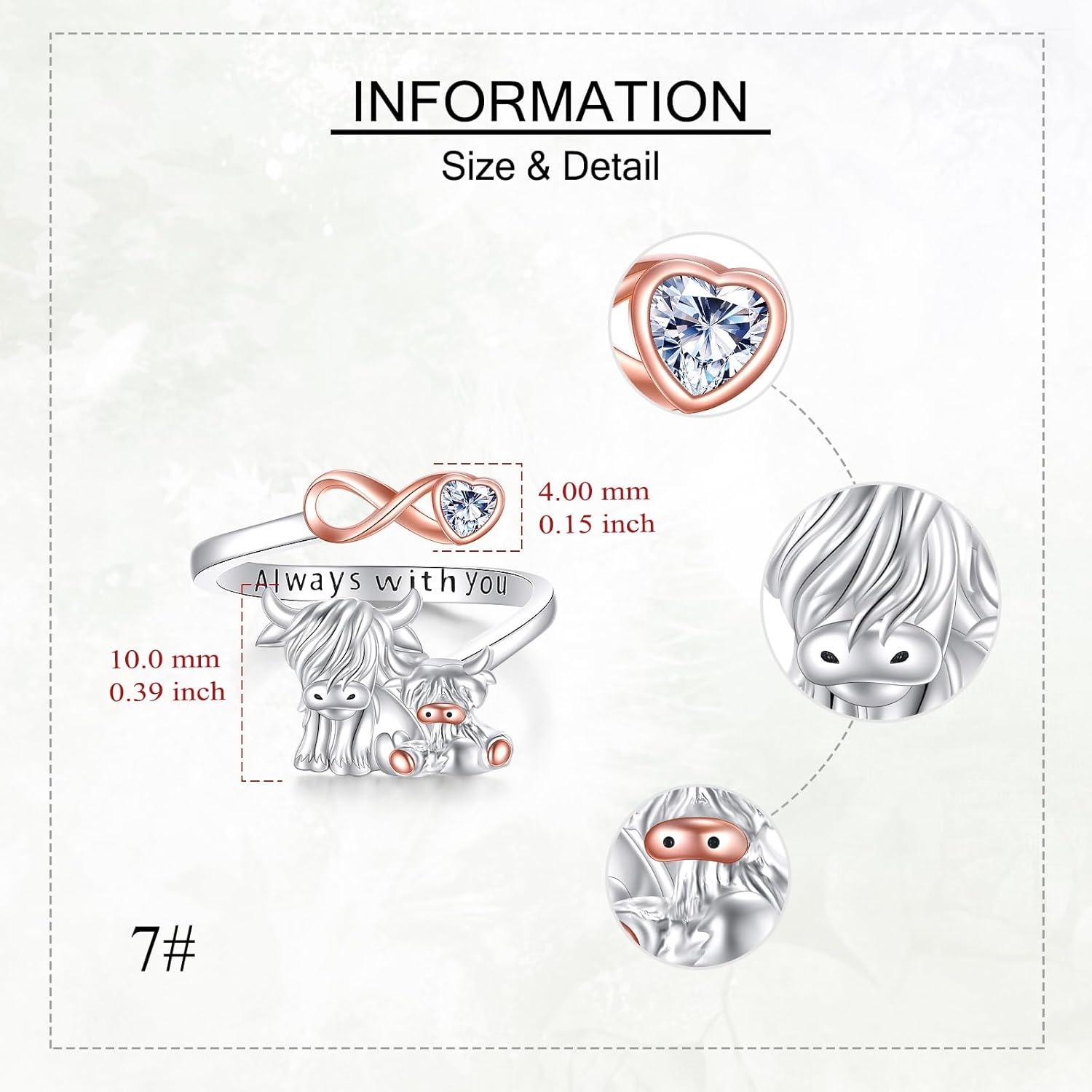 Duck/Chicken/Octopus/Snake/Highland Cow Ring 925 Sterling Silver Animal Open Rings Lover Gifts for Women Adjustable Ring Jewelry