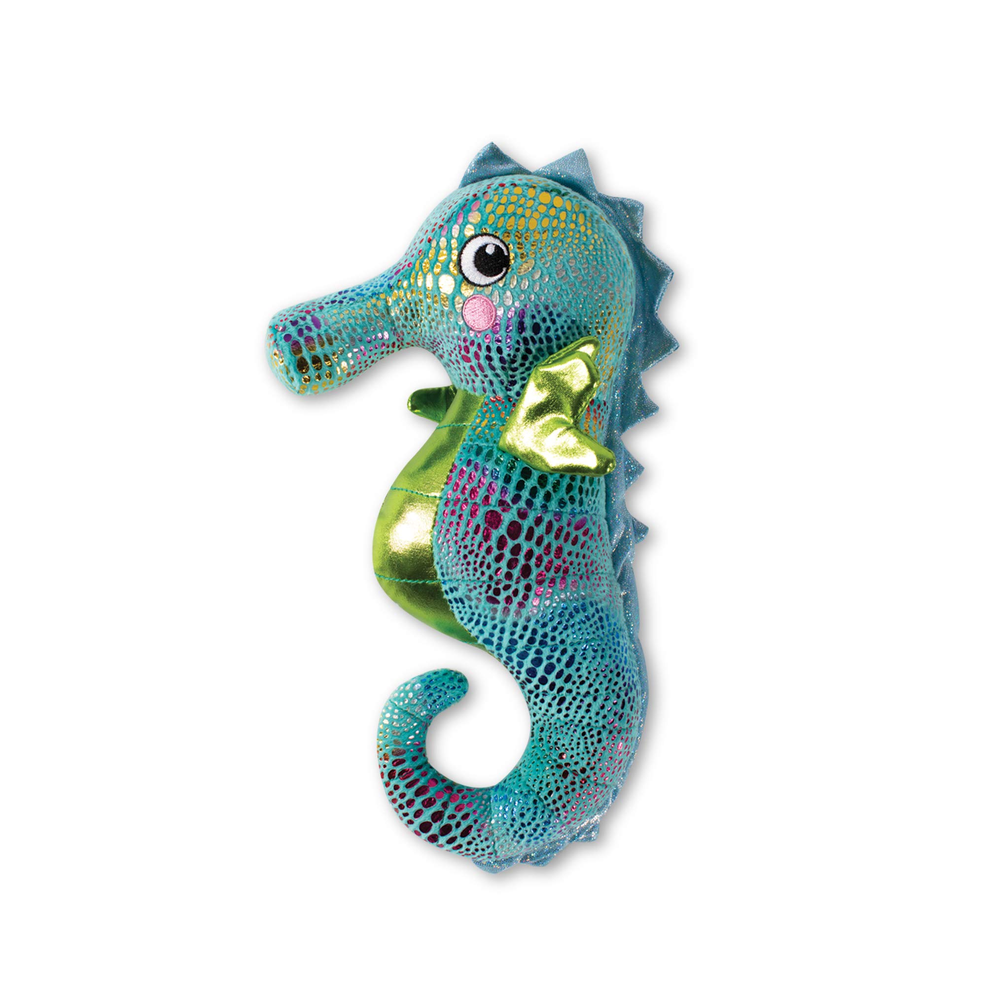 Fringe Studio Squeaker Plush Dog Toy, Seahorse, Pet Shop Collection (289649)