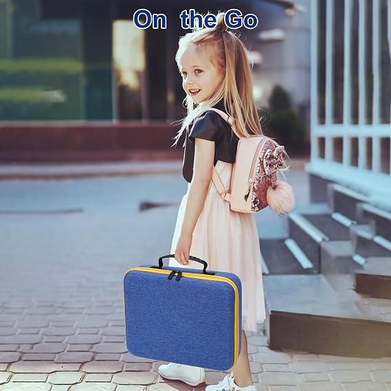 MGZNMTY Storage Case Compatible with Little Tikes Story Dream Machine Books for Kids, Storybook Projector Audio Play and Character Collection Toddler Toys Gifts Travel Box (Only Case) (Blue)